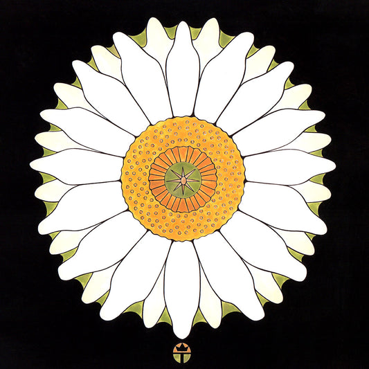 saguaro blossom flower. print by wil taylor. 12"x12"